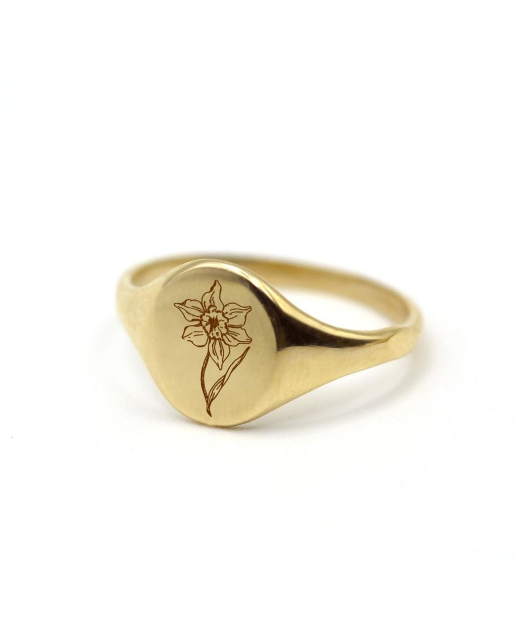 VicStoneNYC Fine Jewelry Metallic March Daffodil Flower Ring