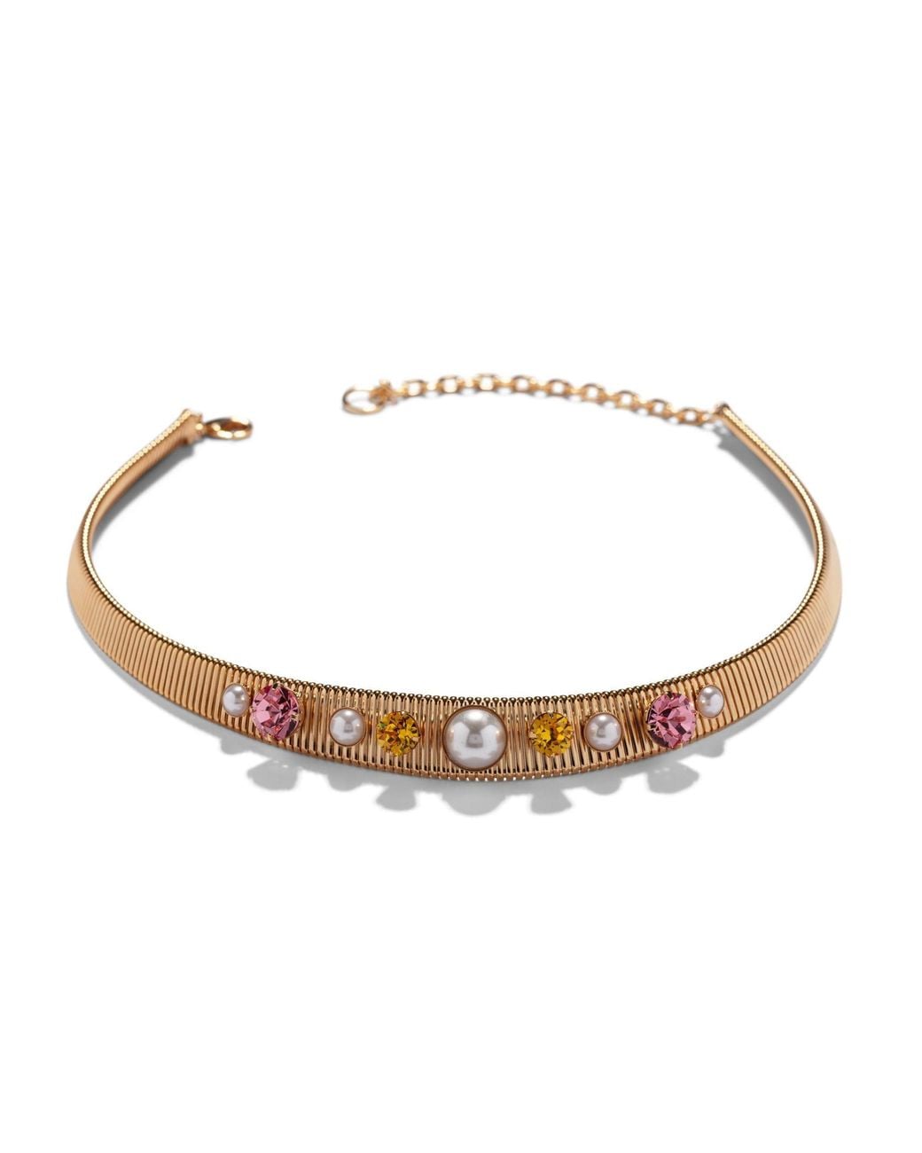 The Pink Reef Metallic Collar Necklace