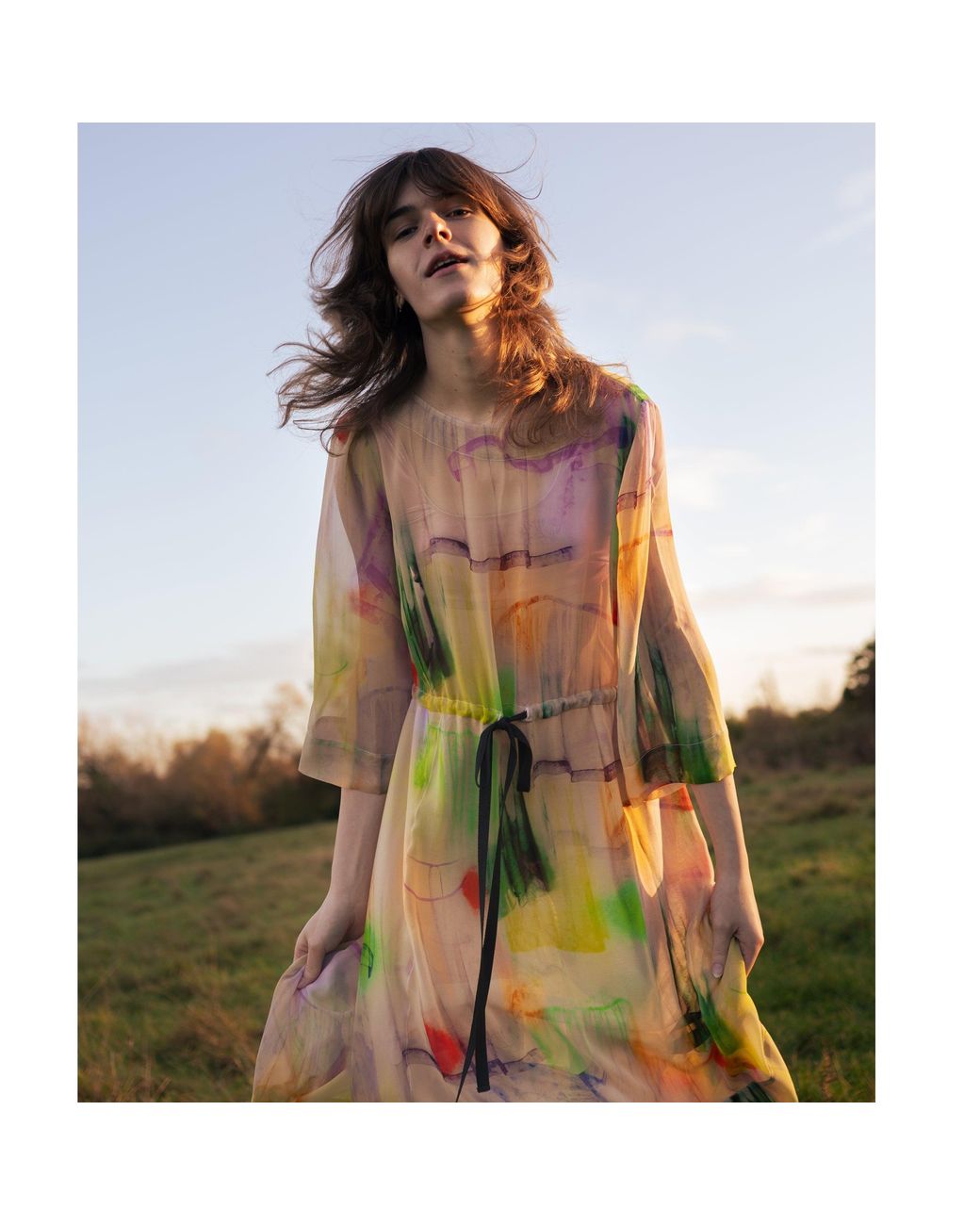 Klements Yellow Solstice Silk Dress