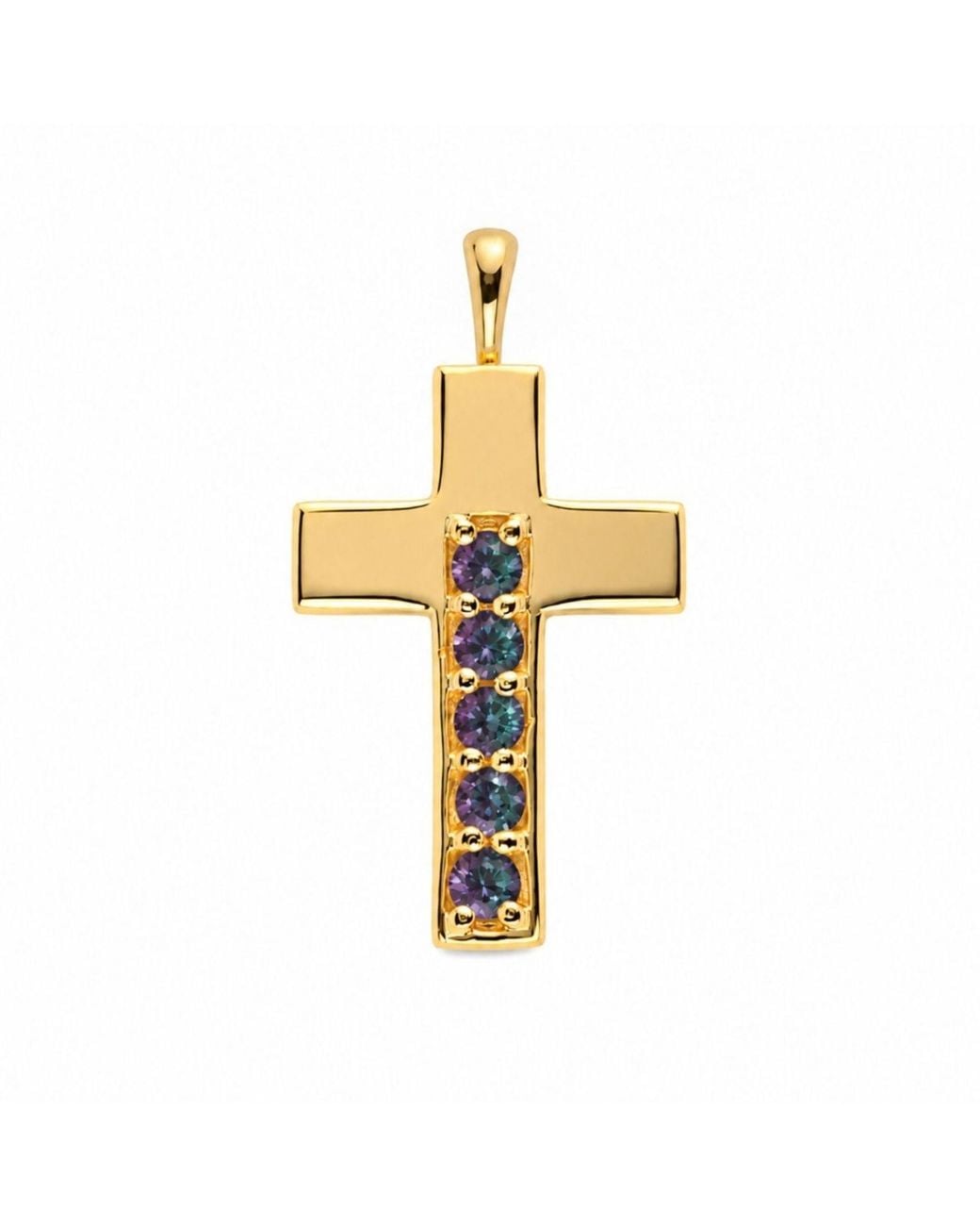 Belinda Jewelz Metallic Alexandrite Cross Pendant