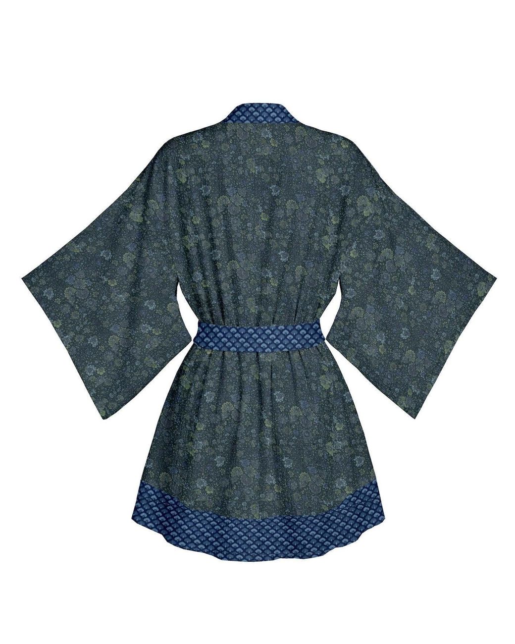 Artemis Muse Blue One Of A Kind Recyled Sari Kimono Unique Ninety Eight