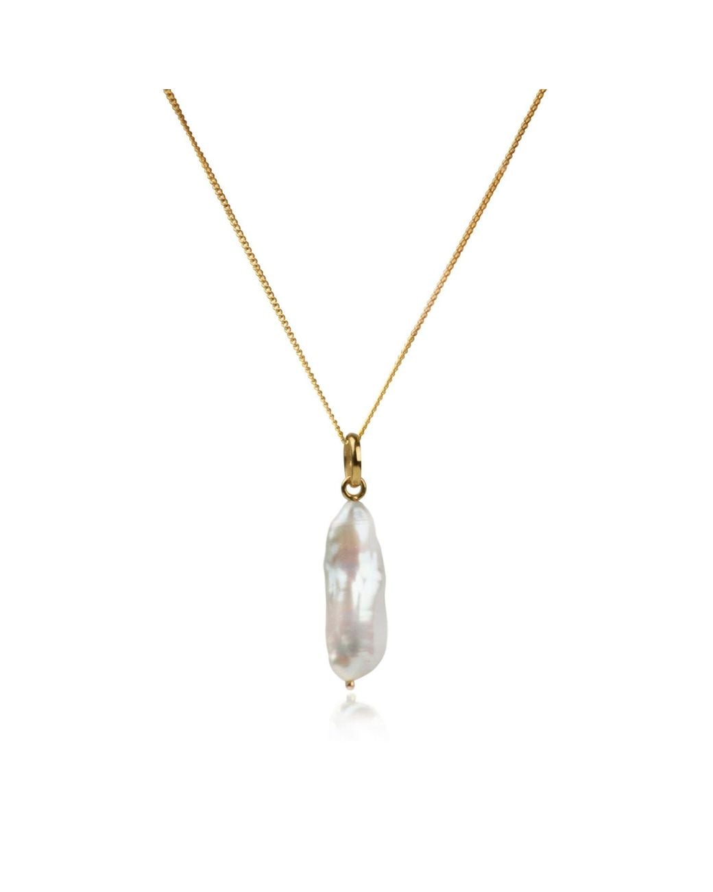 The Jewellery Store London Metallic Thick Biwa Pearl Necklace