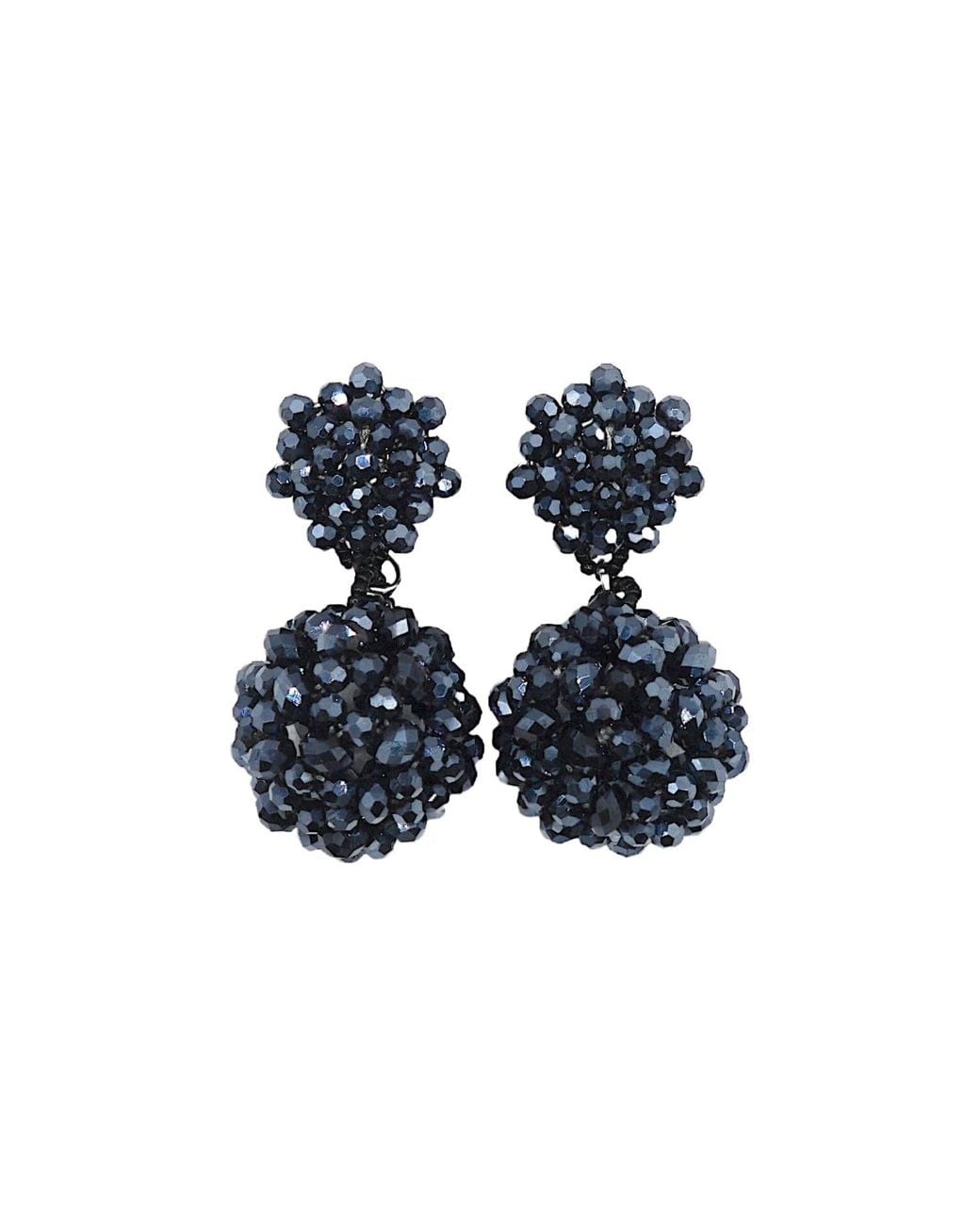 Fairchild Baldwin Blue Orb Earrings Anthracite