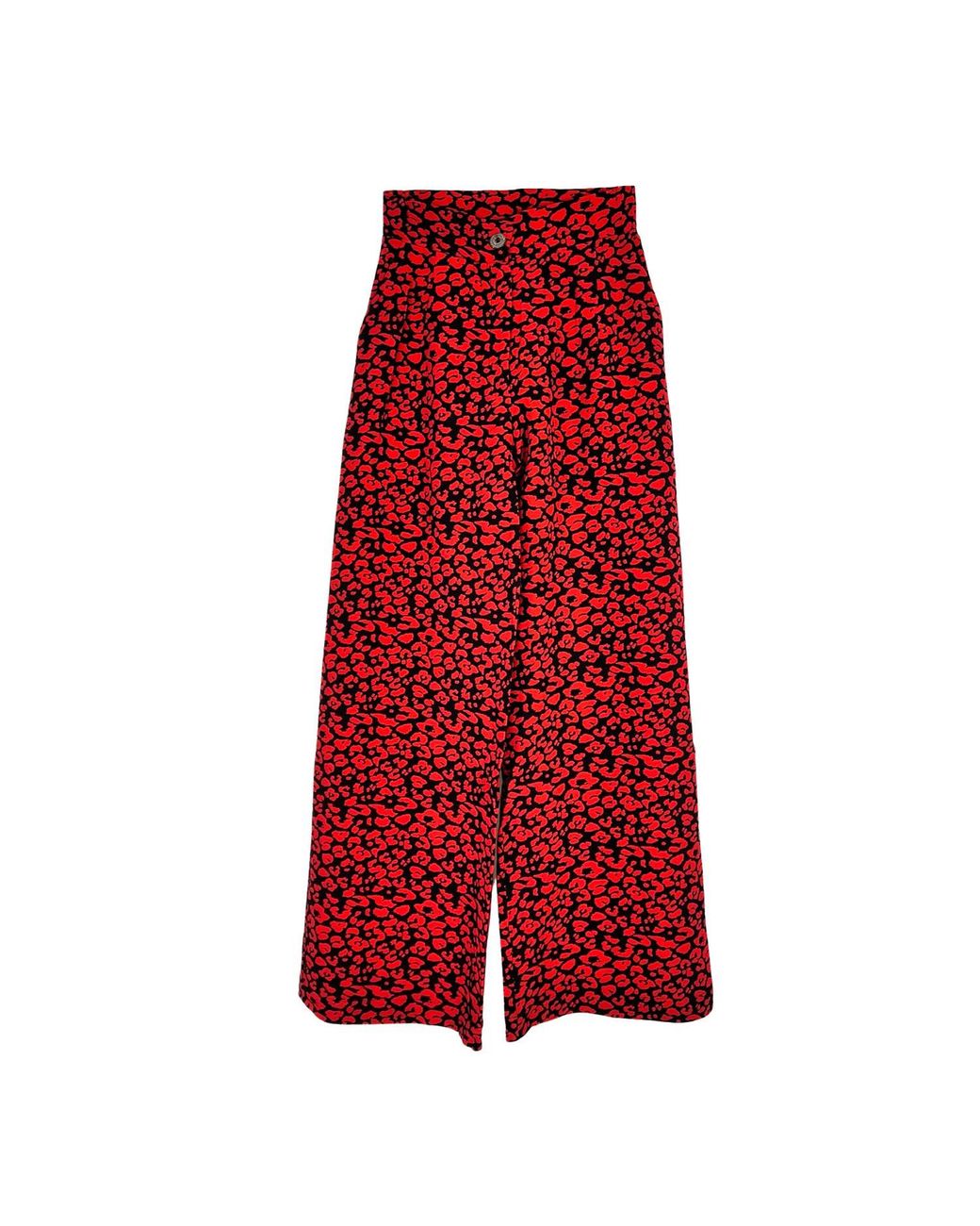 L2R THE LABEL Red Wide-Leg Pants