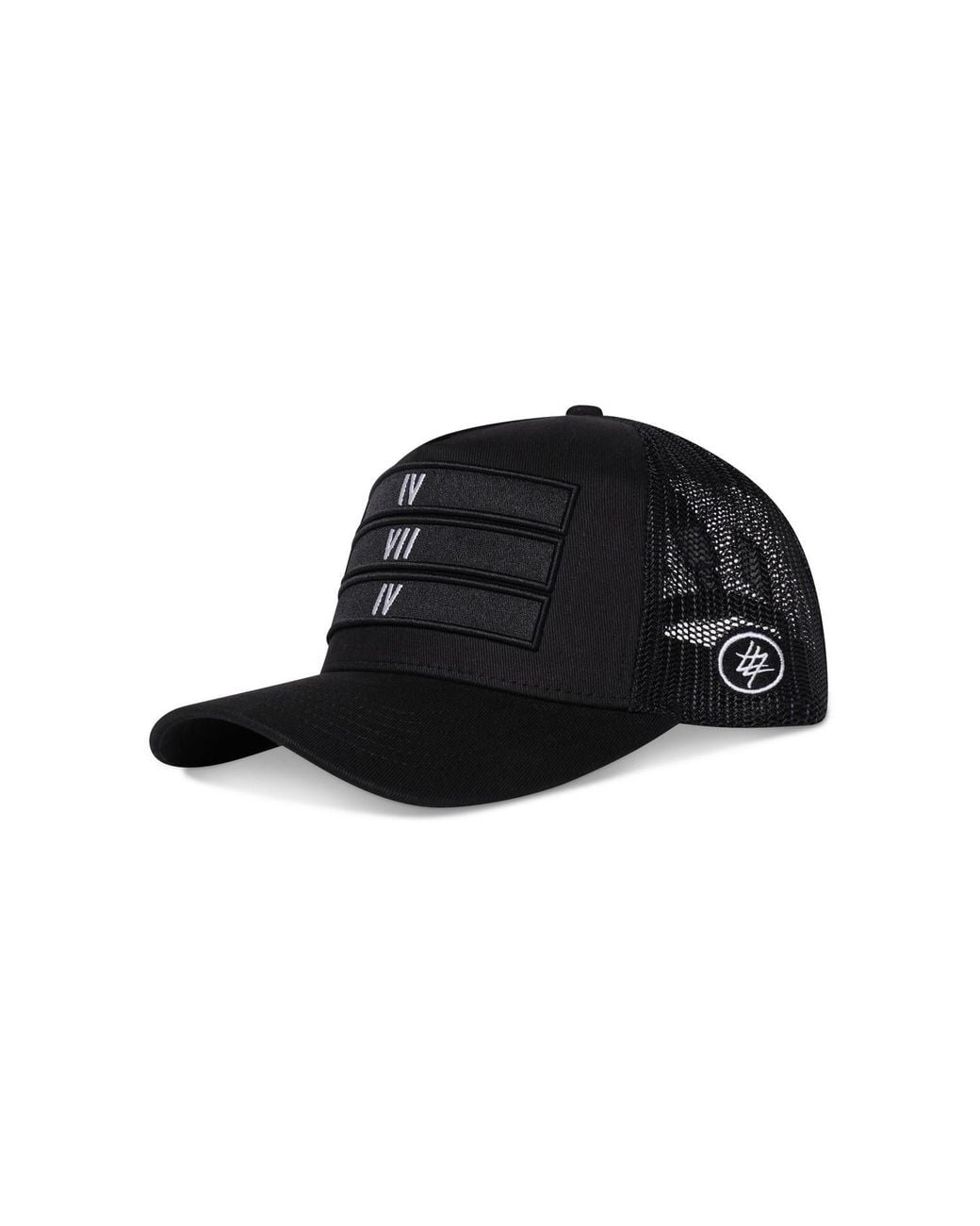 474 co Black 474 3 Bars Trucker Label Hat for men