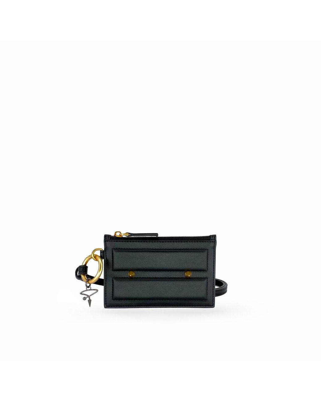 Pimpinicchio New York Black Card Case On Keyring for men