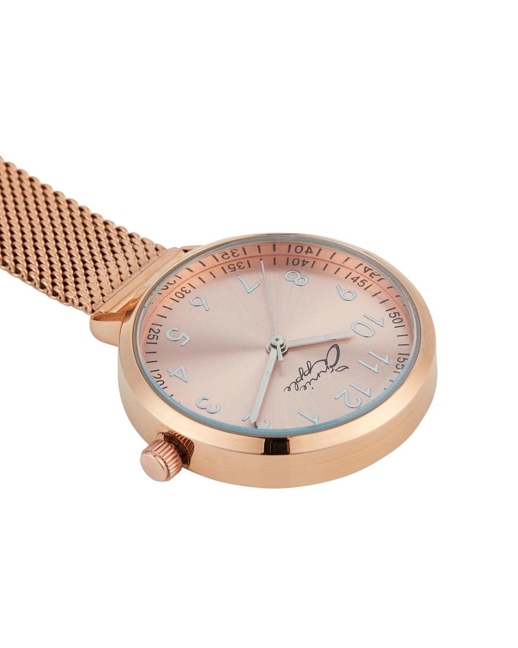 Bermuda Watch Company Natural Annie Apple Meraki Blush Mesh Fob 35