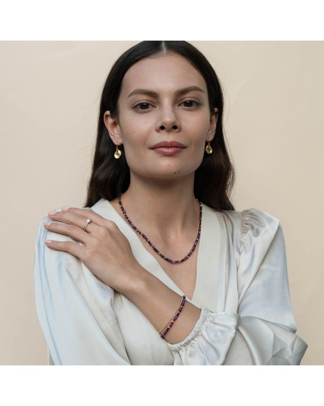 Dower & Hall Metallic Cassis Orissa Bracelet