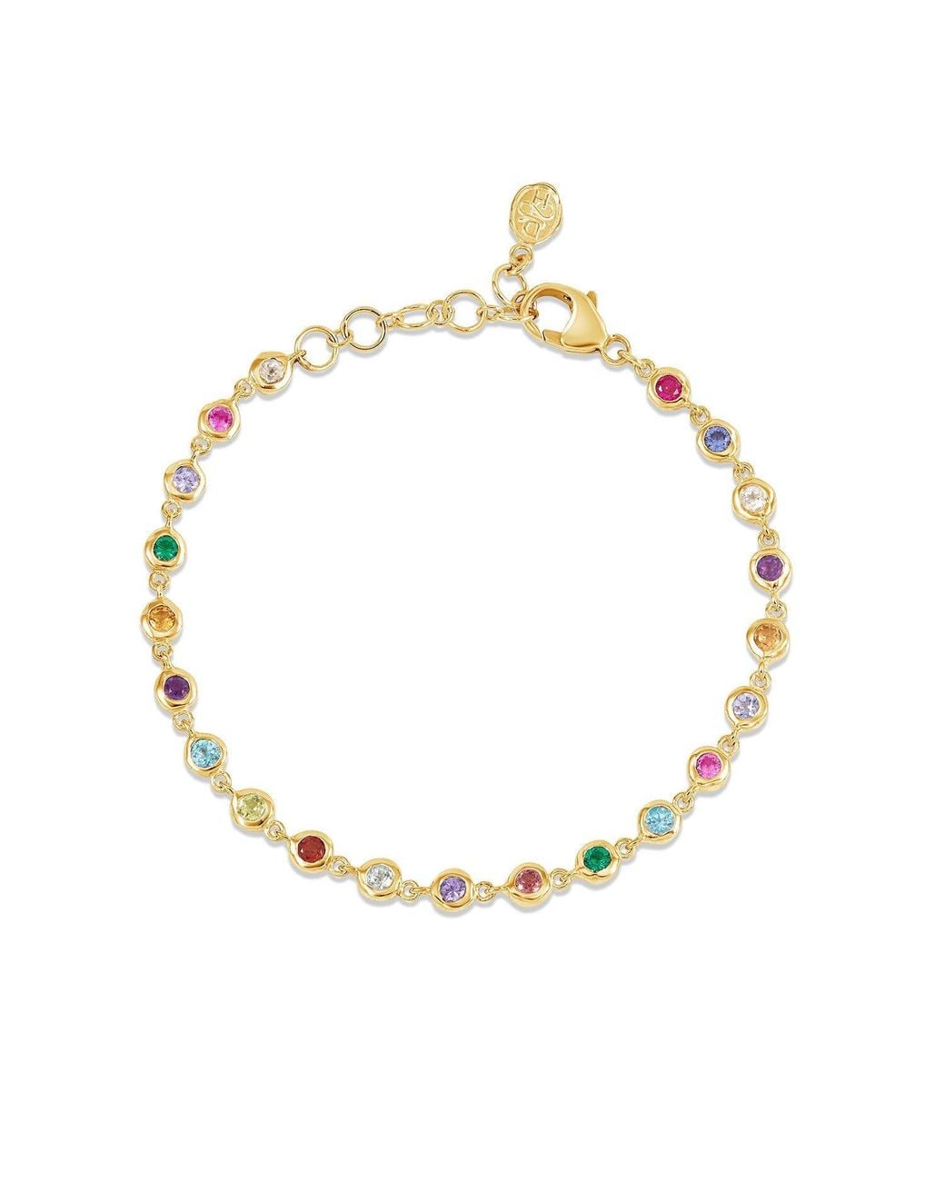 Dower & Hall Metallic Array Gemstone Line Bracelet
