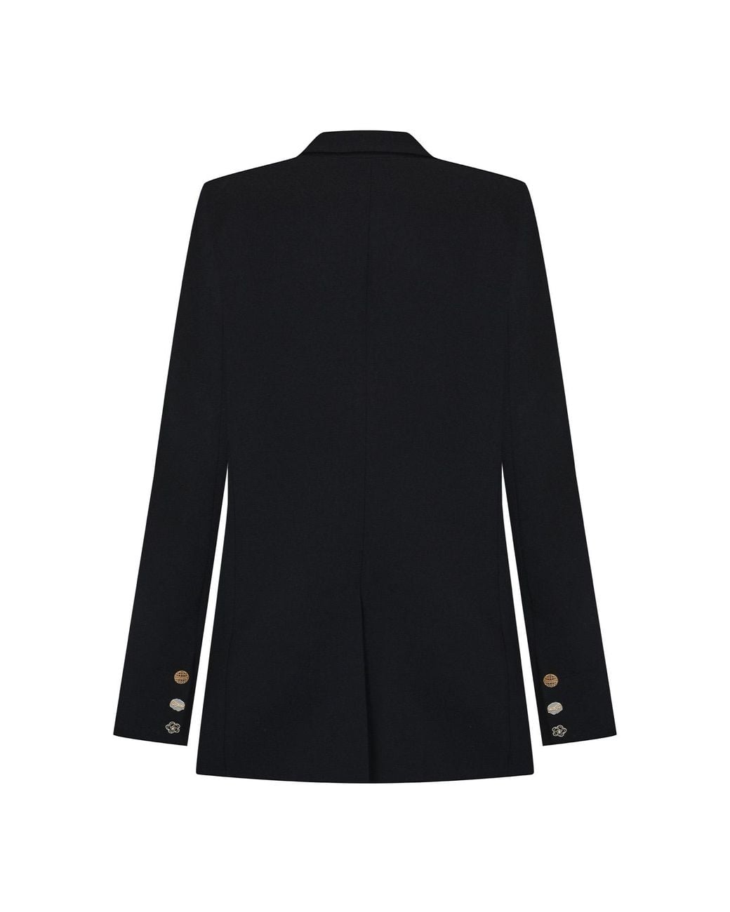 Malo Black Tailored Double-Breasted Blazer With Satin Lining