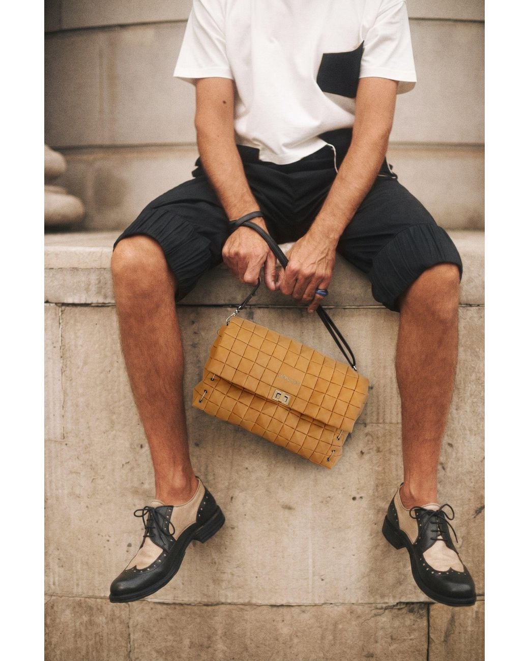 Monade Natural Clutch Bag Matte Dune