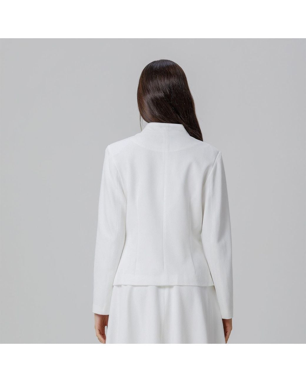 Smart and Joy Gray Fitted And Flared Jacket