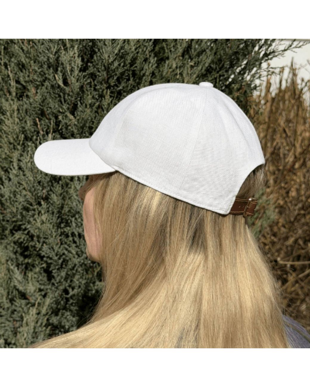 Cachemio Natural Minimalist Linen Baseball Cap