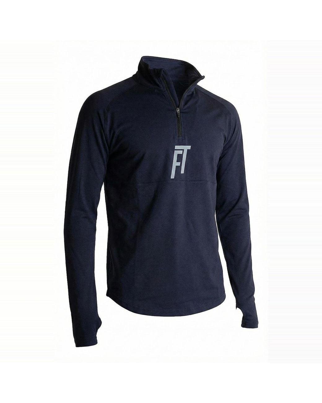 Foster Taylor Blue Ft Quarter Zip Mock Neck for men