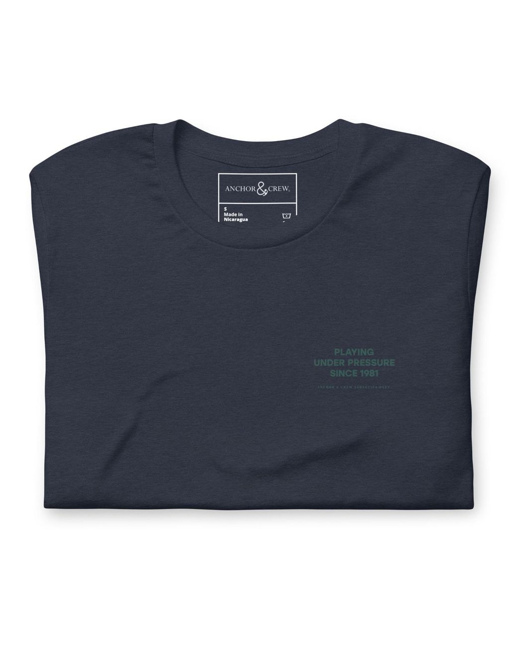Anchor and Crew Blue Court Etiquette Tennis Club League Organic Cotton T-Shirt