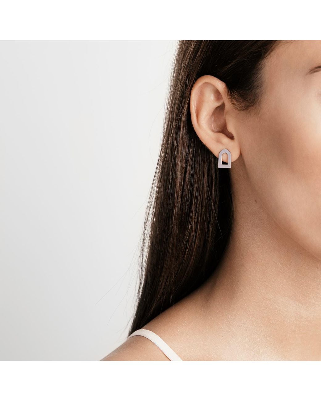 Sheida Farrokhi White Sahra Stud Earrings