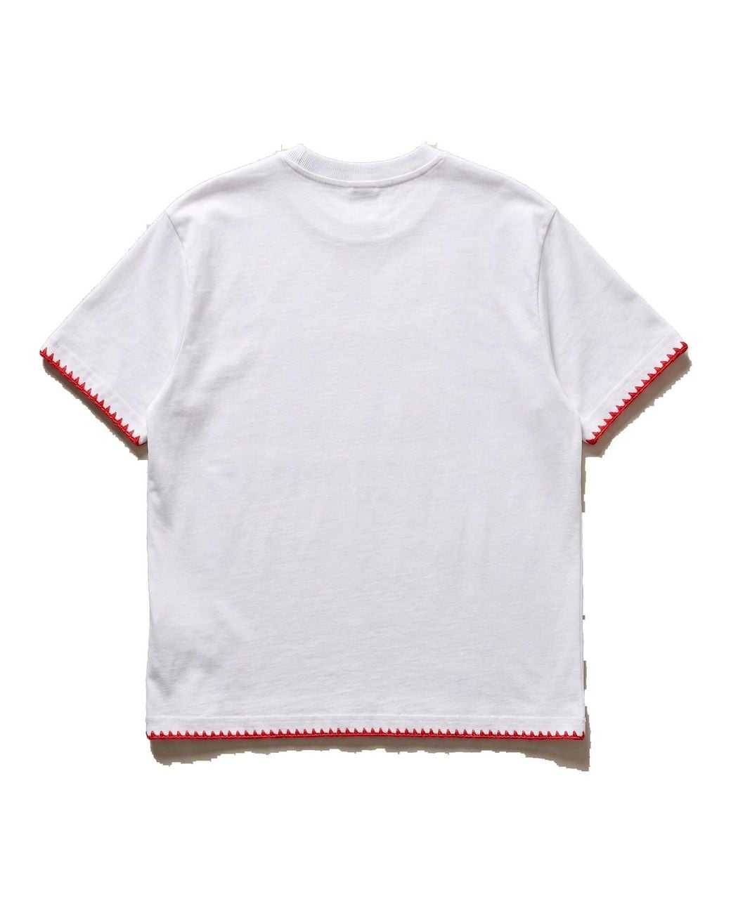 Ana Chic White Star Handmade Crochet Applique Cotton Tee