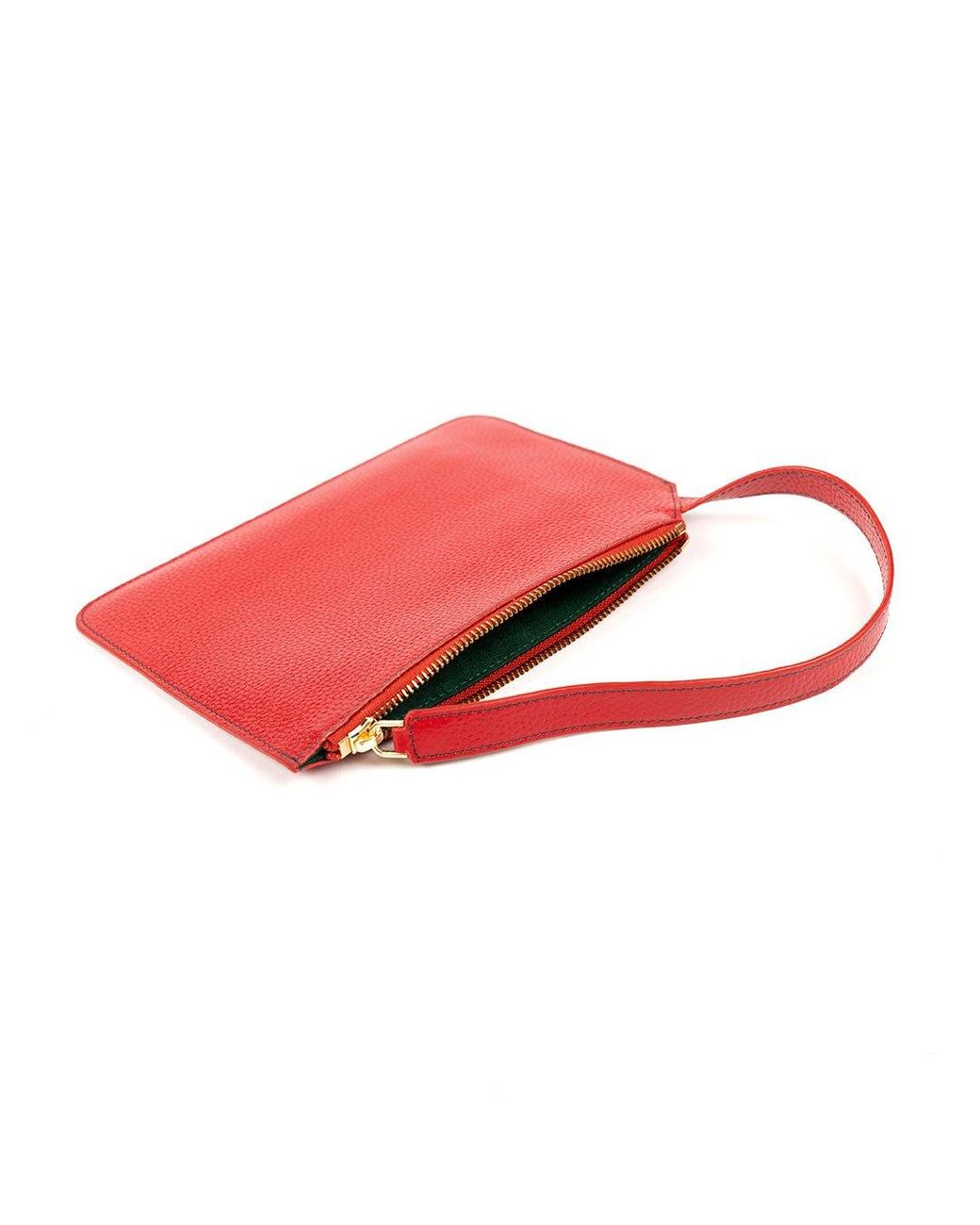 SJW BAGS LONDON Red Marissa Leather Clutch/ Wristlet