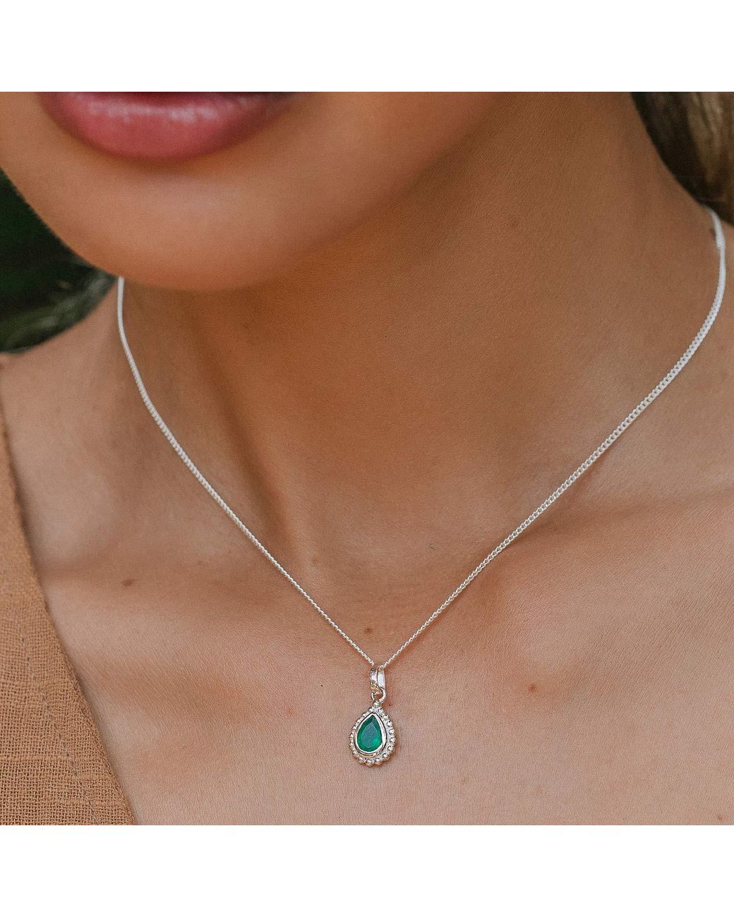 Charlotte's Web Jewellery Green May Birthstone Sterling Necklace And Earring Set