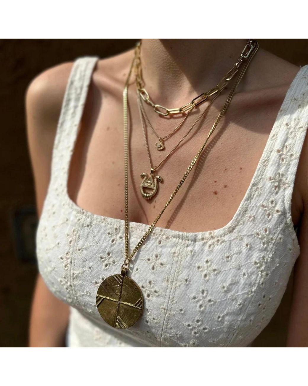 Rachel Nathan Metallic Guardians Necklace