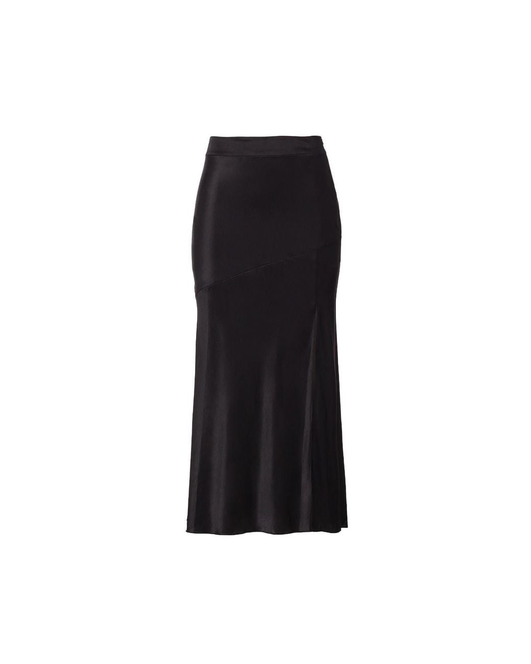 Lita Couture Black Side-Slit Midi Skirt
