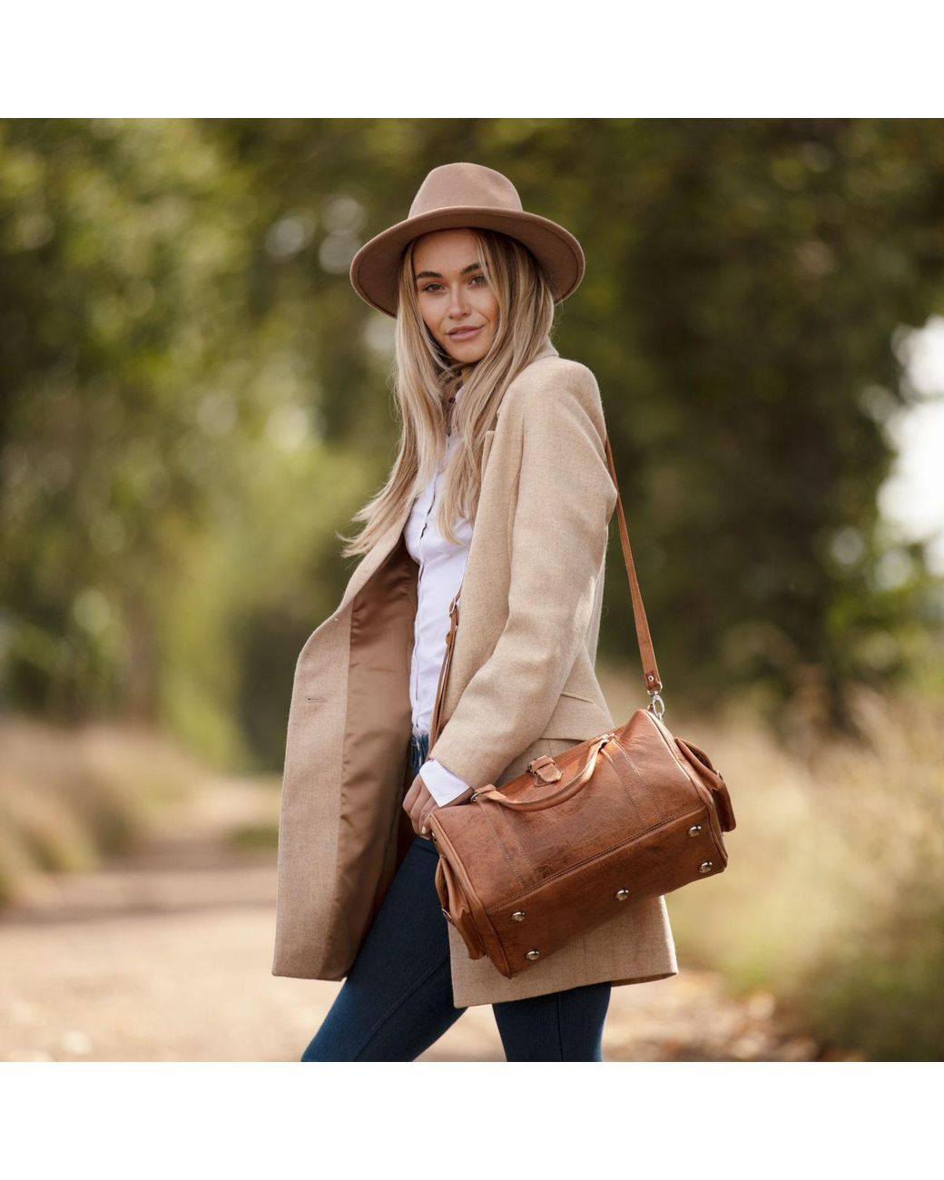 Berber Leather Brown Neutrals The Rabat Bowling Bag