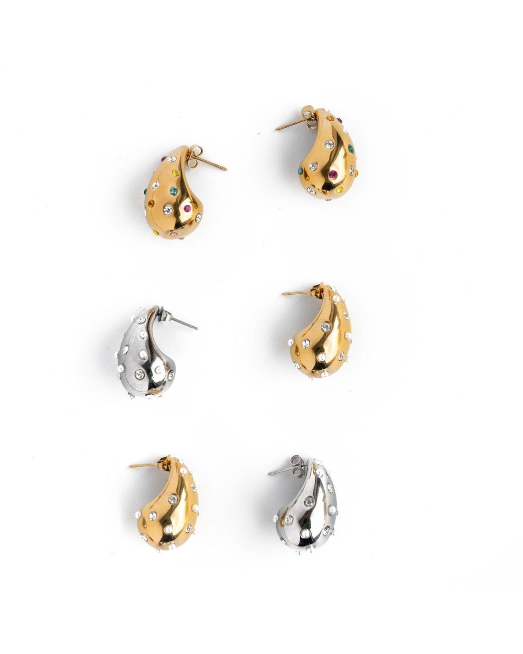 Superdivajewellery Black Teja Gemstone Pear Drop Earrings