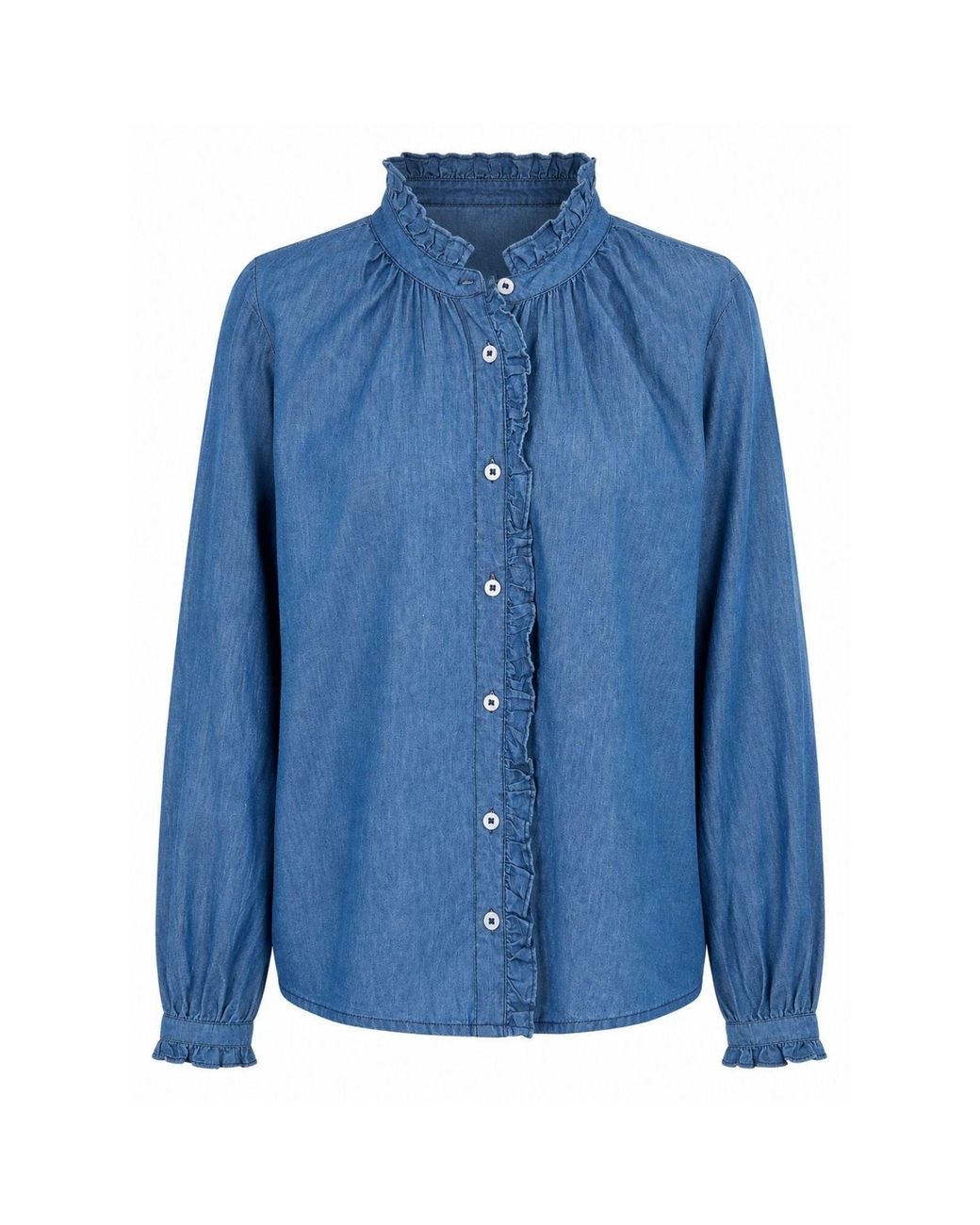 Luella Fashion Blue Brora Denim Blouse