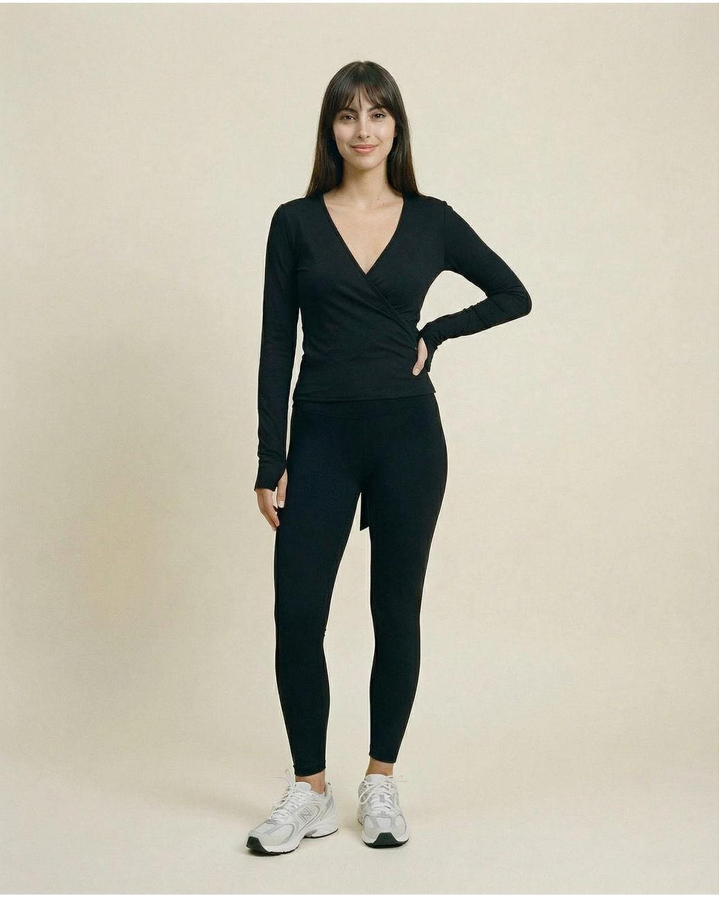 ROAV Black Bex Wrap Ballet Top