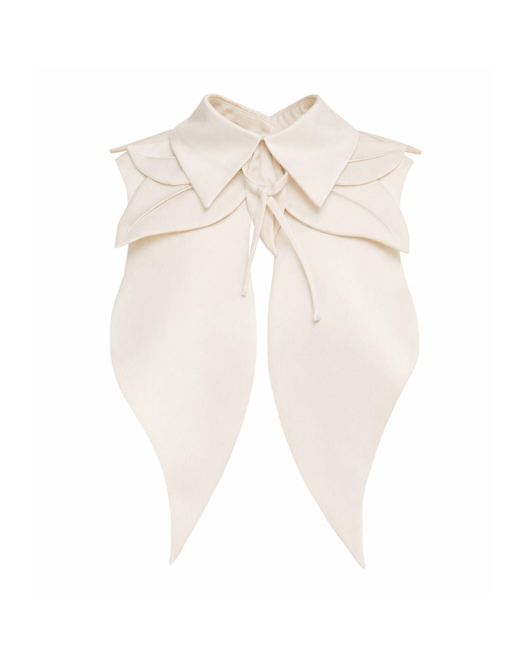 Julia Allert Natural Neutrals Oversized Satin Bib Collar
