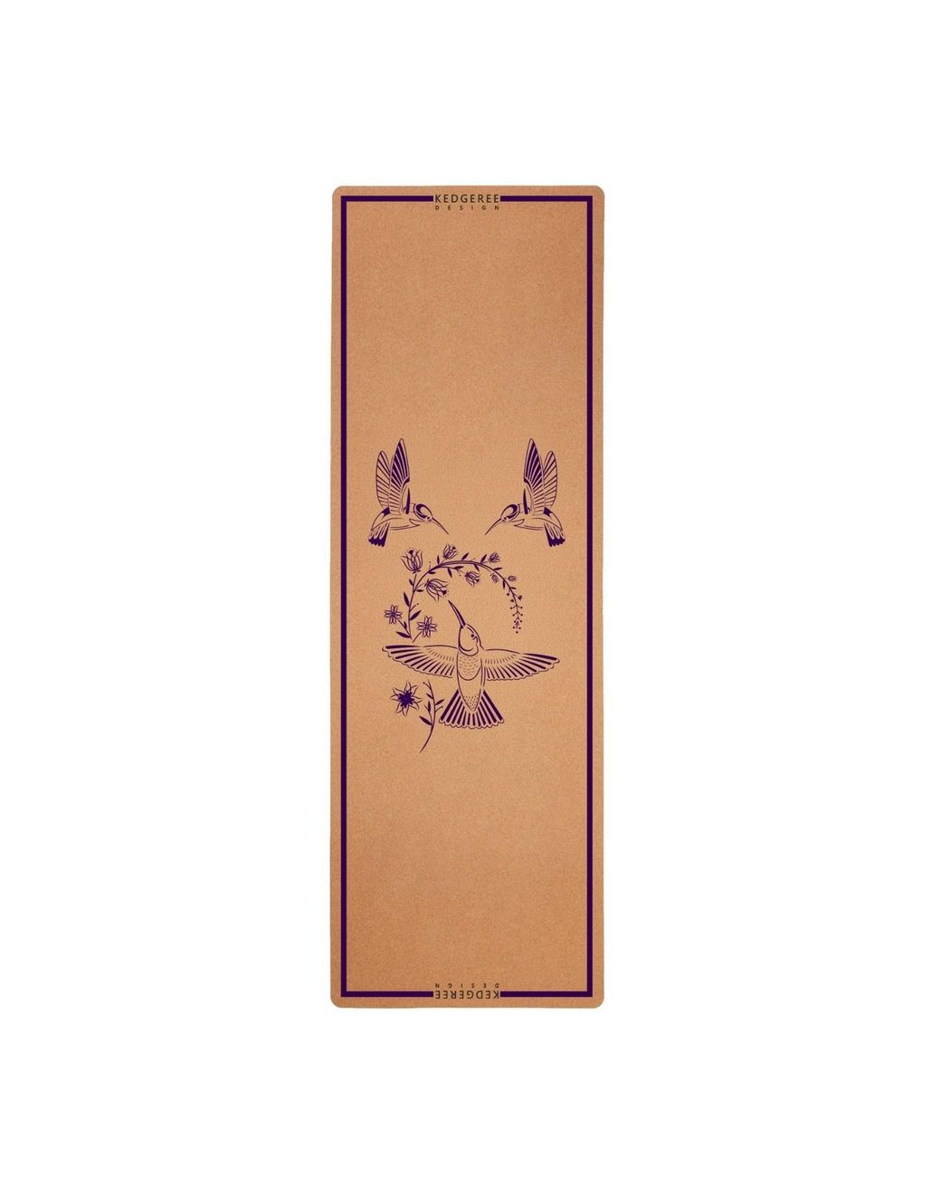 Kedgeree Design Brown Cork Yoga Mat – Hummingbird, 4Mm
