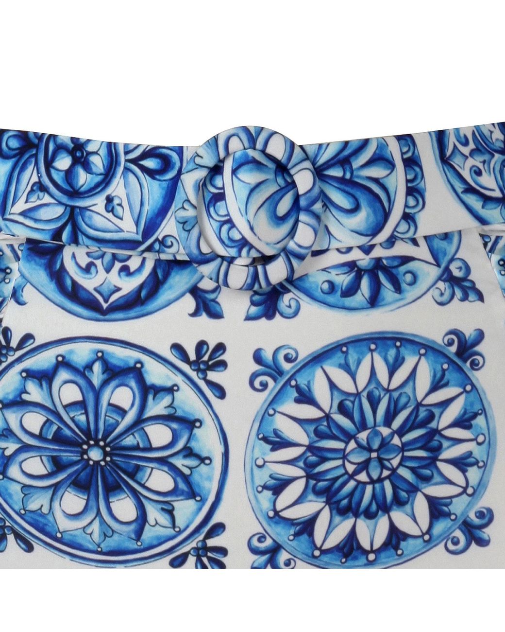 Nur Karaata Blue Lily Bleu Blanc Bikini Set