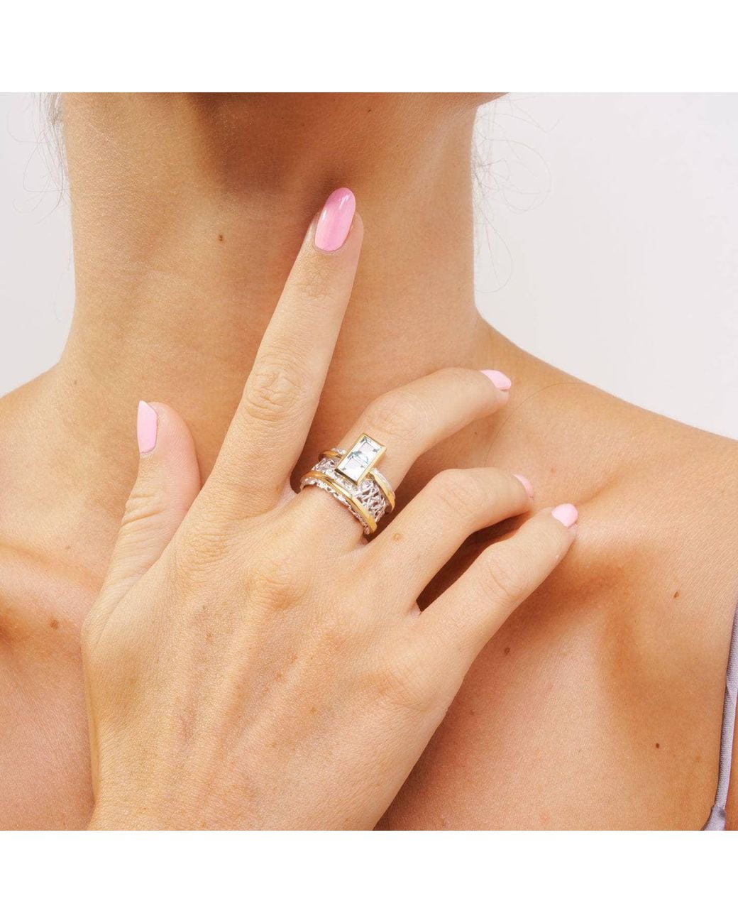 German Kabirski Metallic Verina Topaz Ring