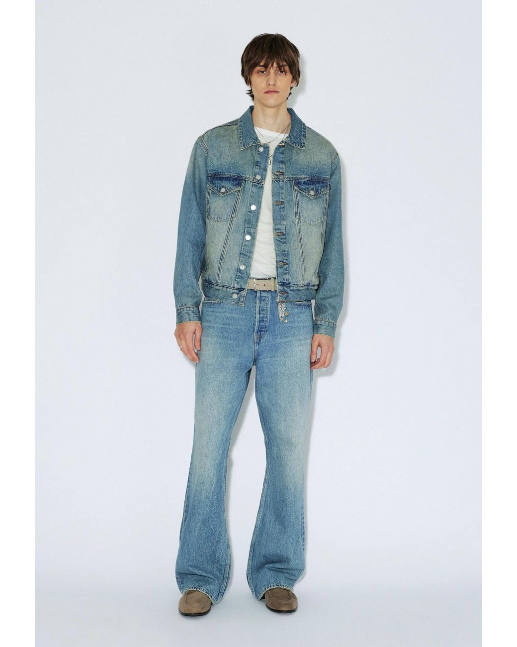 Dr. Denim Blue Rift Wide Bootcut for men