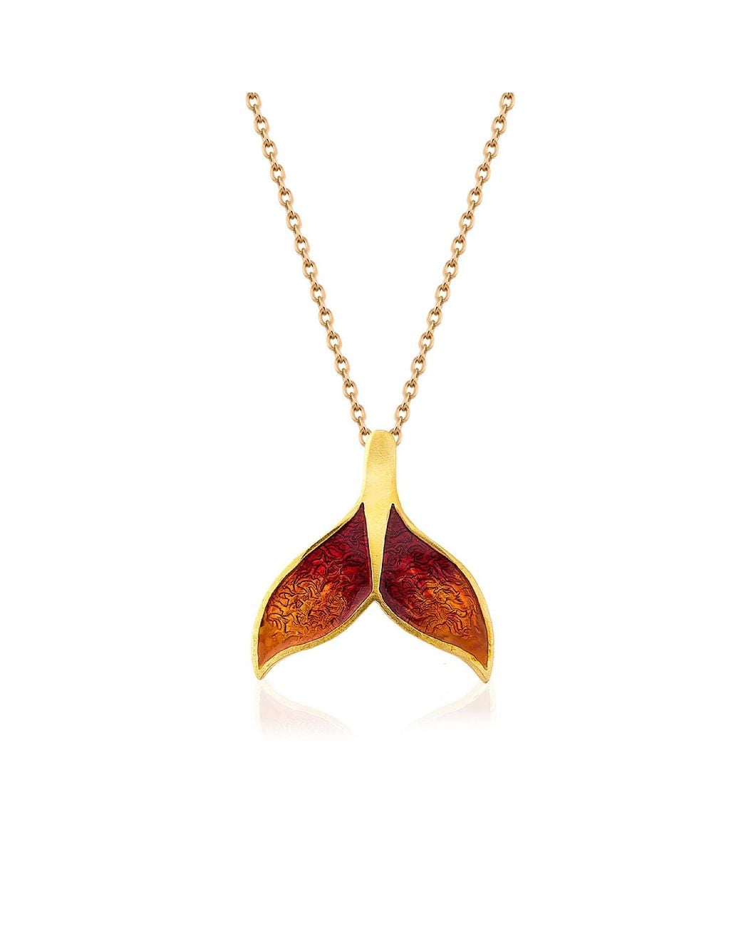 Milou Jewelry Metallic Whale Tail Necklace