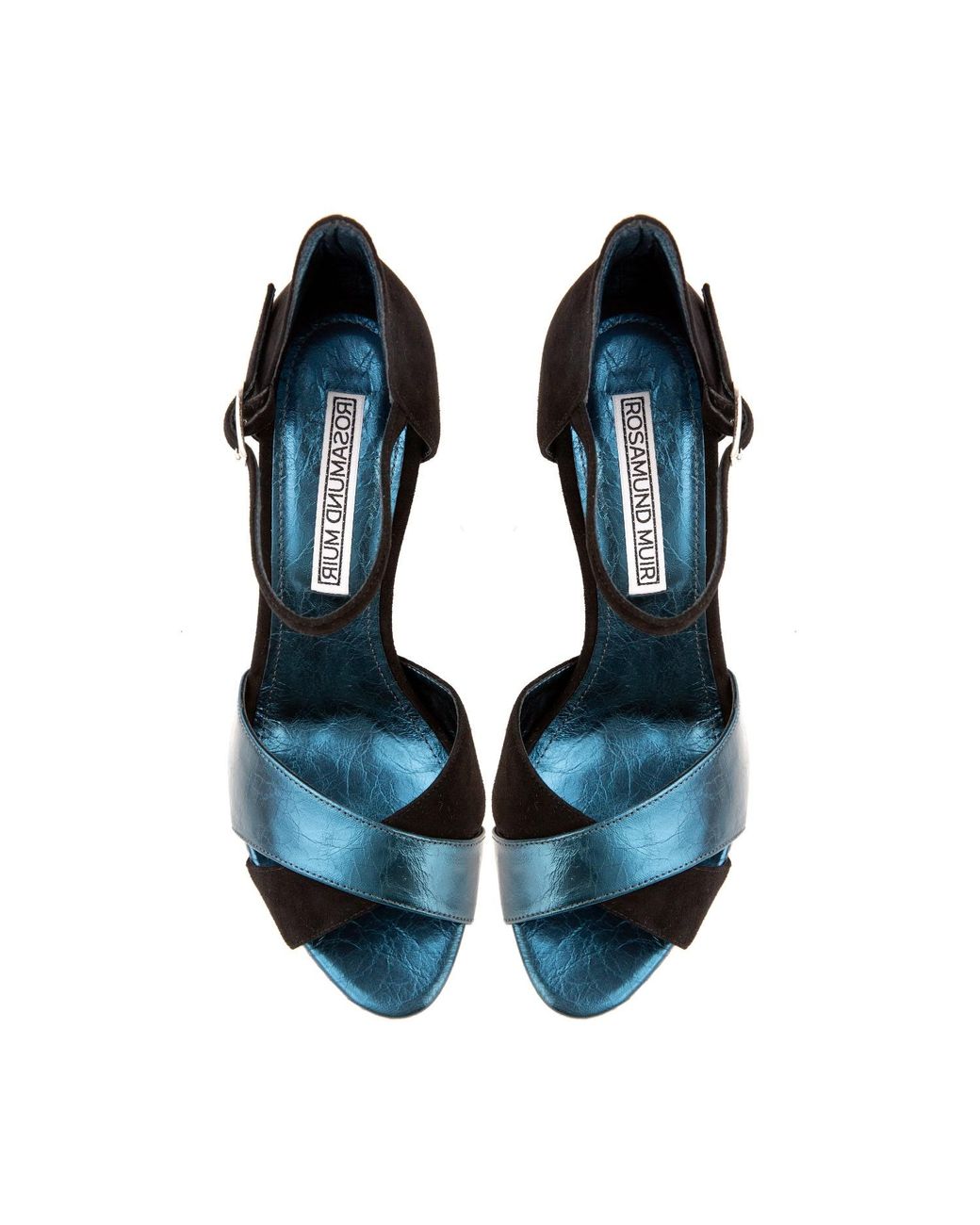 Rosamund Muir London Blue Aurora Suede & Metallic Heels