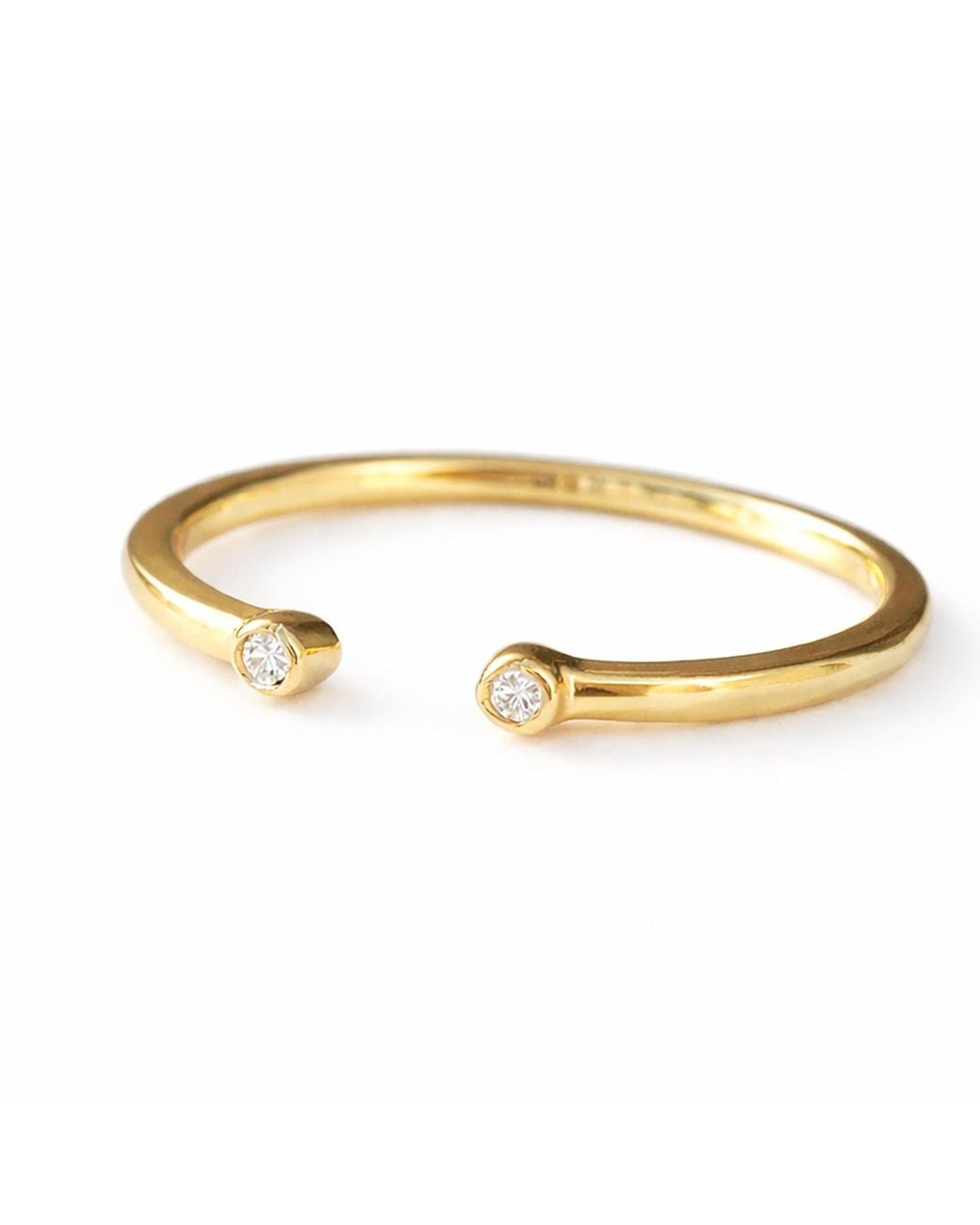 VicStoneNYC Fine Jewelry Metallic Lumière Cuff Ring – Lab Diamond Open Ring