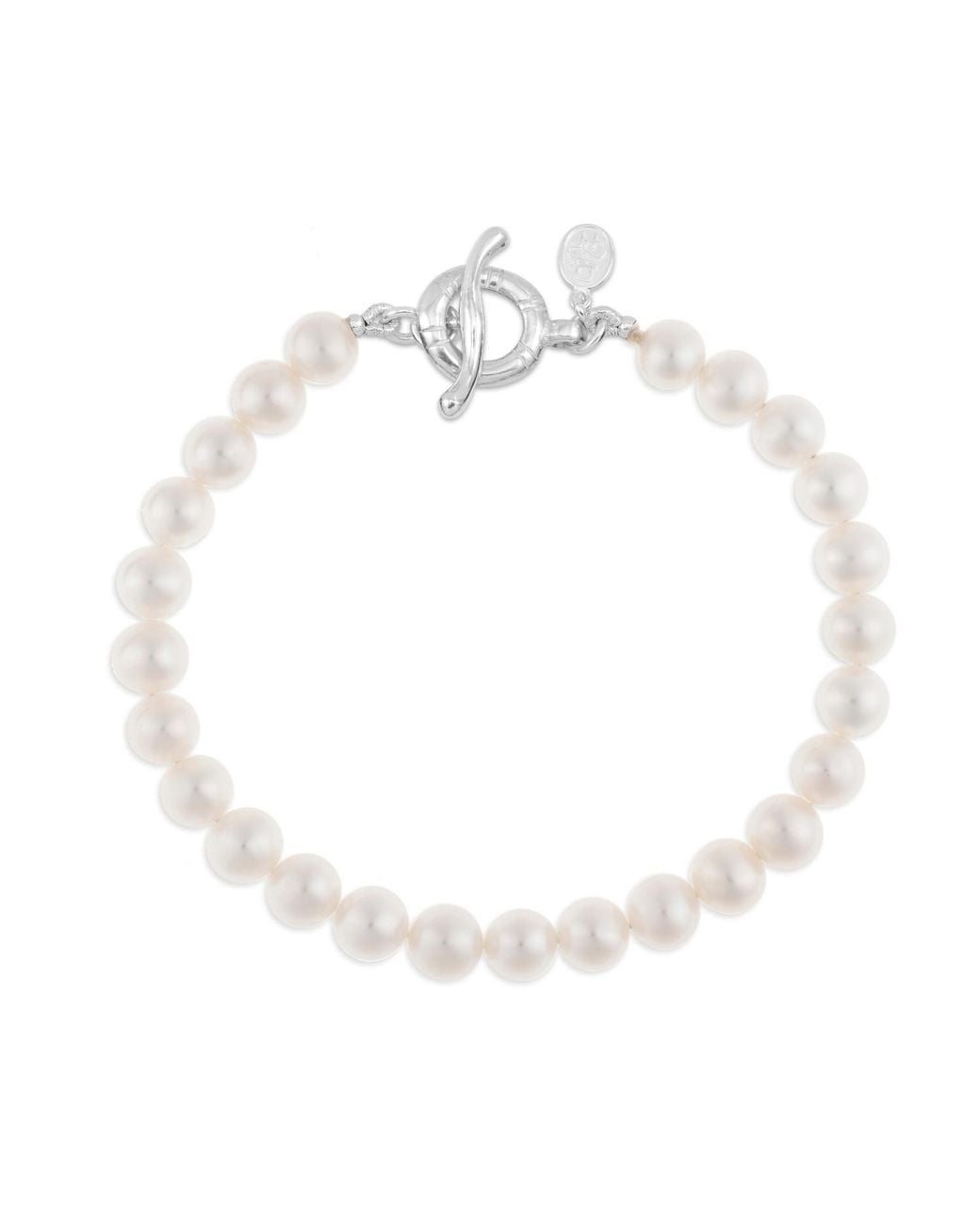 Dower & Hall White Luna Pearl Bracelet for men