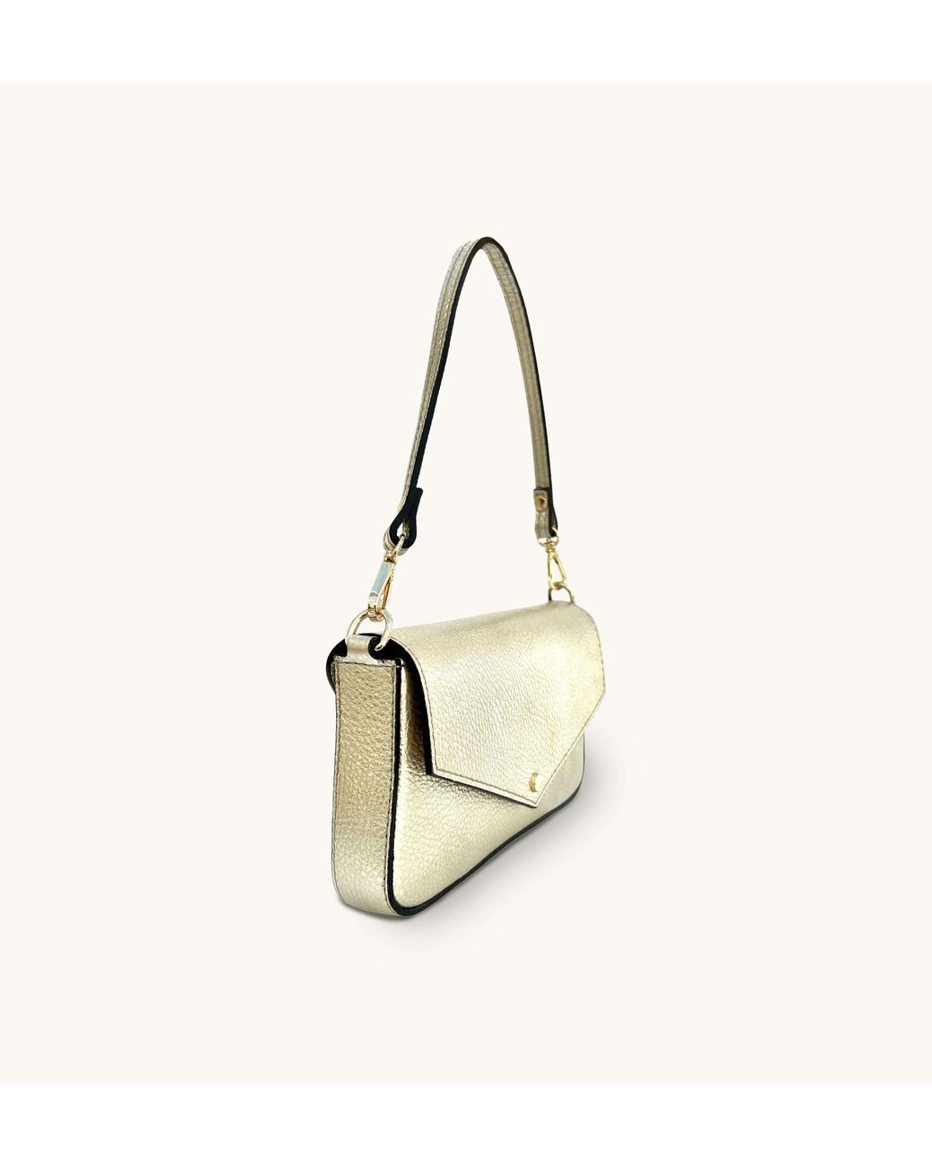 Apatchy London Metallic The Munro Leather Shoulder Bag
