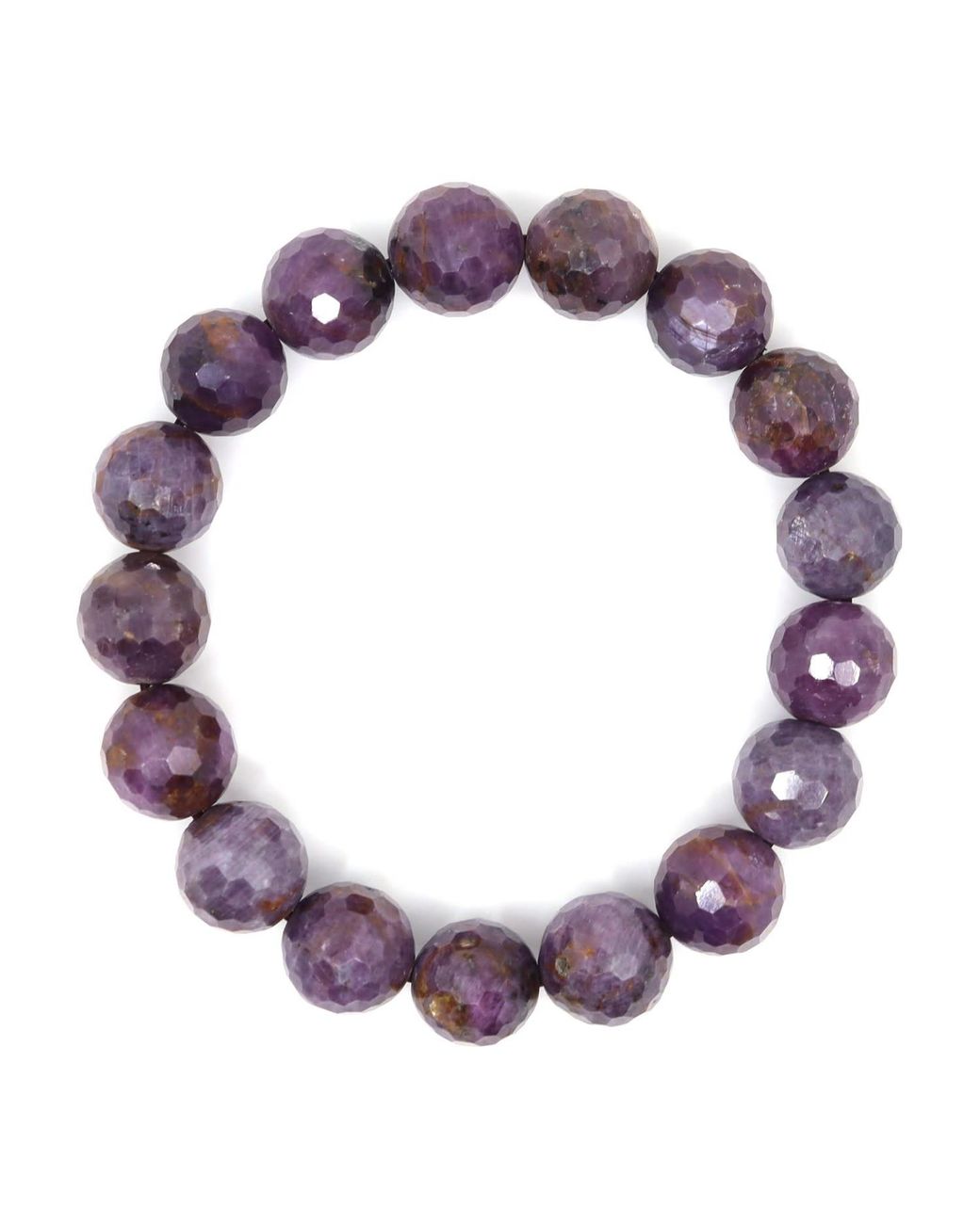 Shar Oke Purple Faceted Ruby Bracelet for men