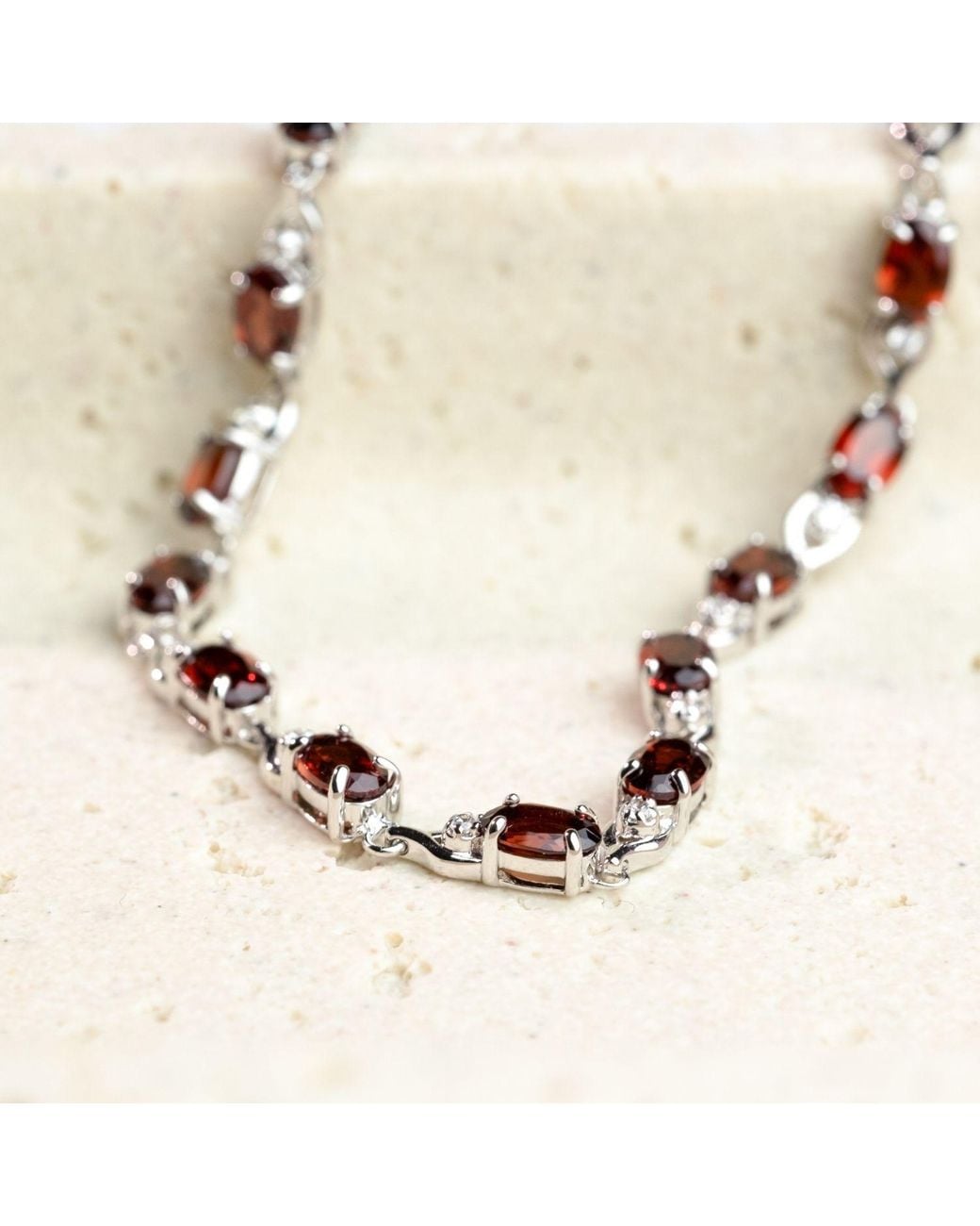 Belinda Jewelz Red Elora Garnet Vintage Tennis Bracelet