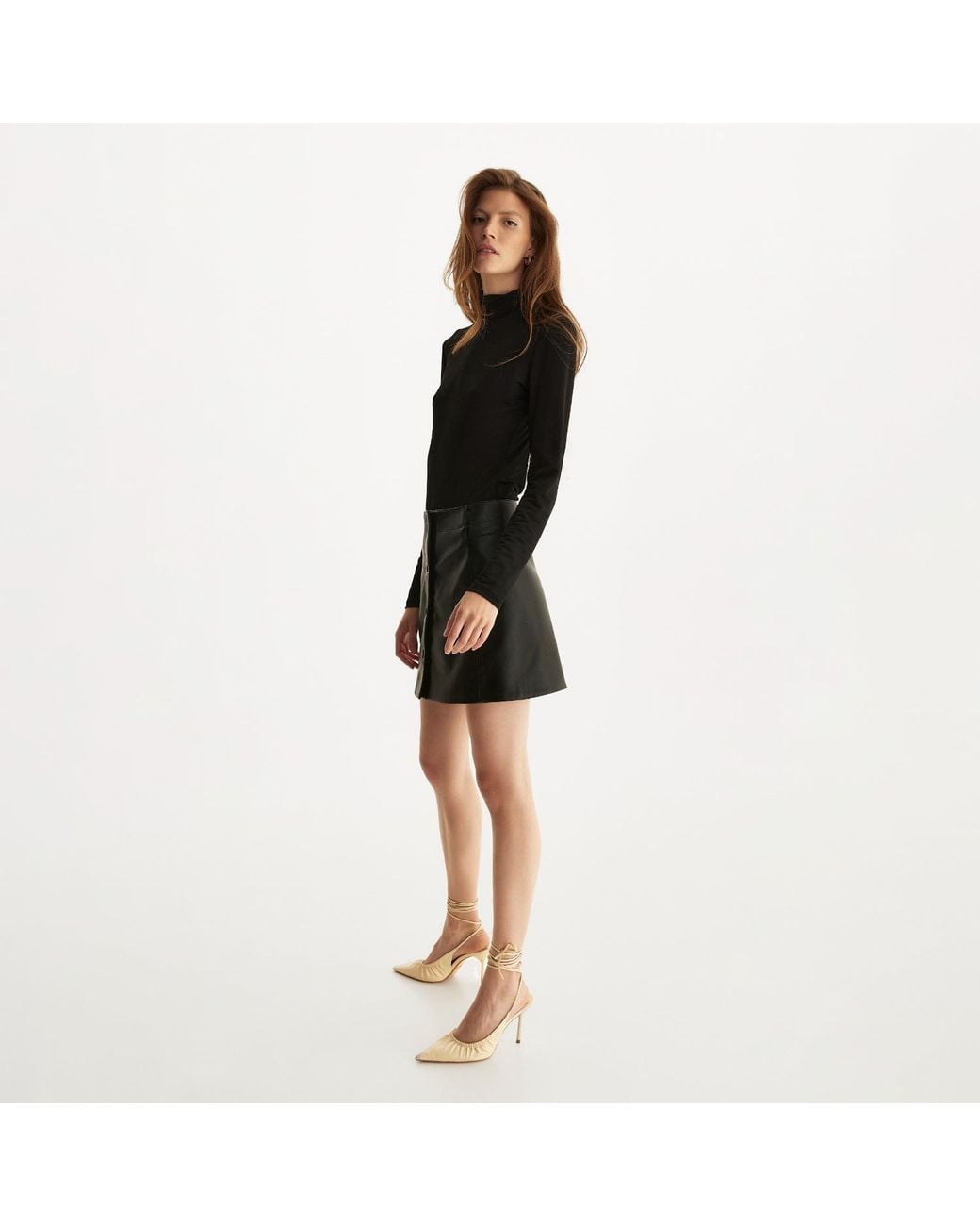 Lita Couture Black Viscose Open Back Top