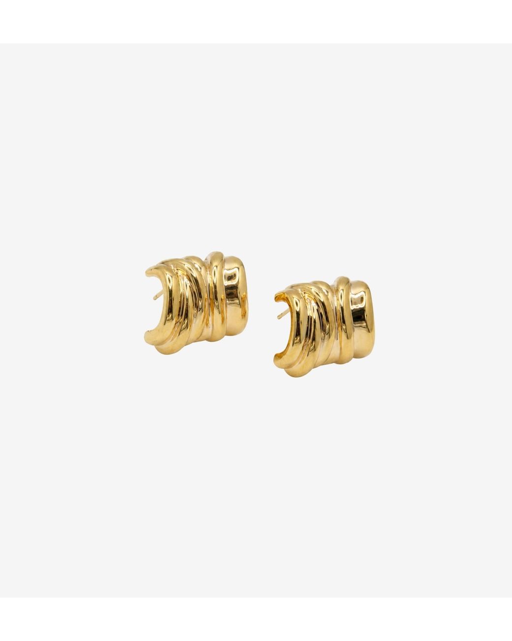 Uchi and Soto Metallic Kin Molten Structured Stud Earrings