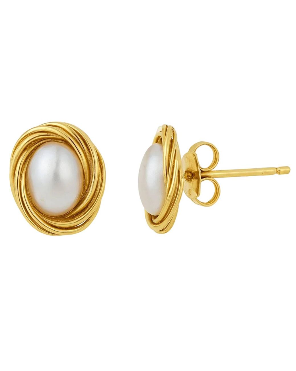 Pear Code Pearl Code Formal Pearl And Earrings Set in Metallic | Lyst UK
