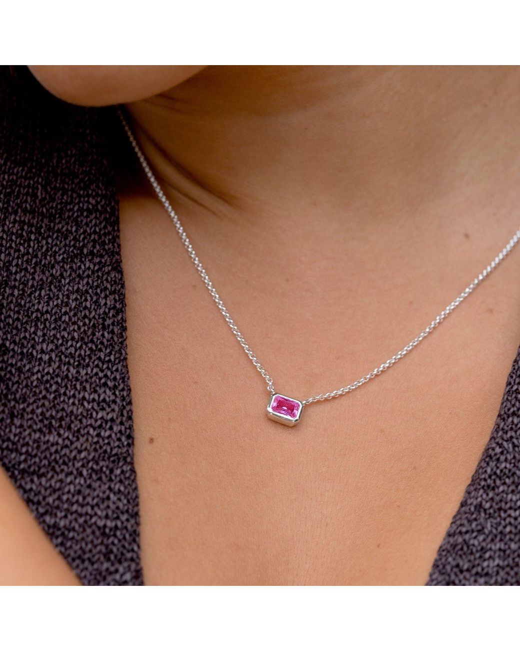 Dower & Hall Metallic Octagon Quartz Tutti Frutti Necklace