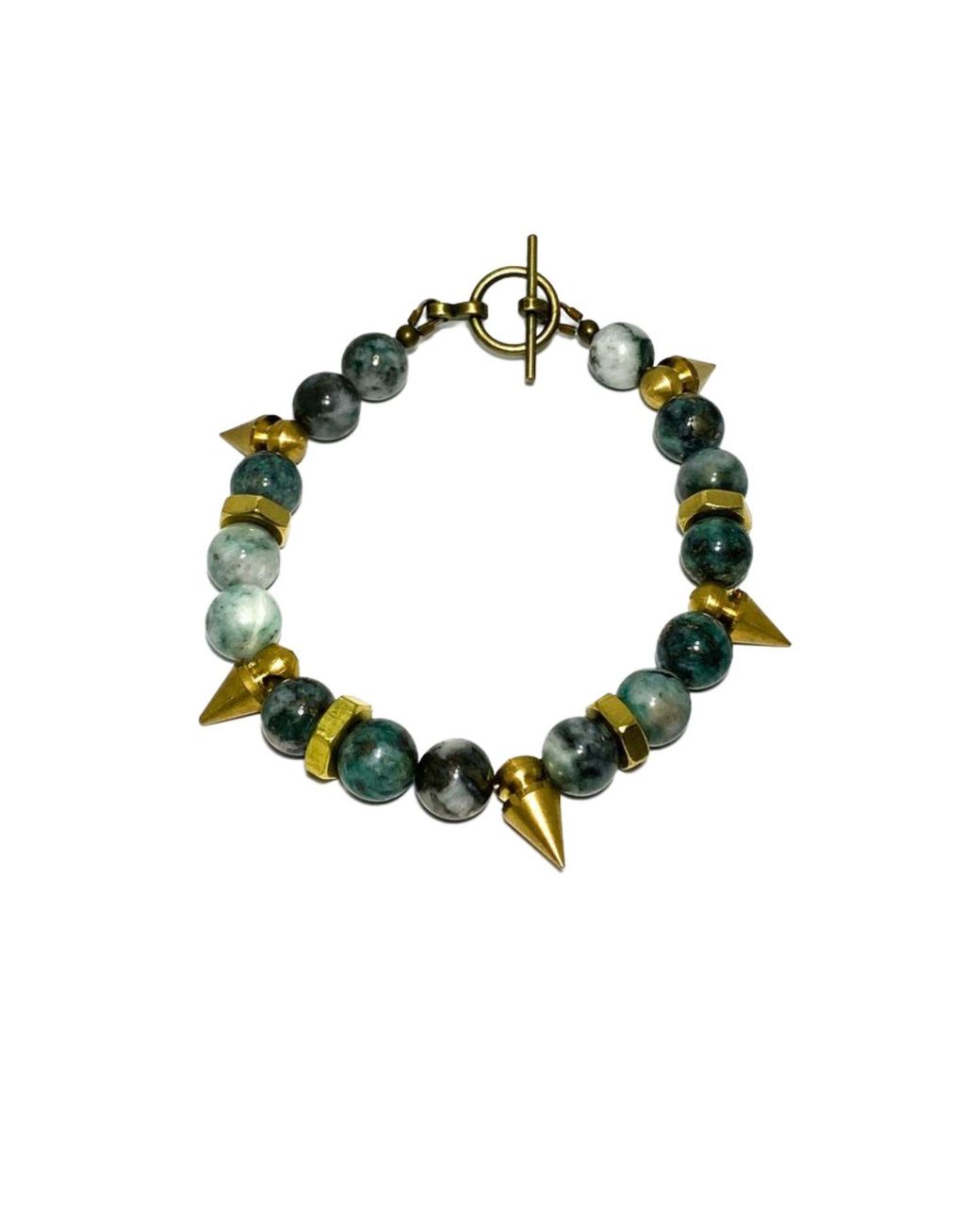 Rachel Nathan Green On Point: Pyrite Jade Bracelet