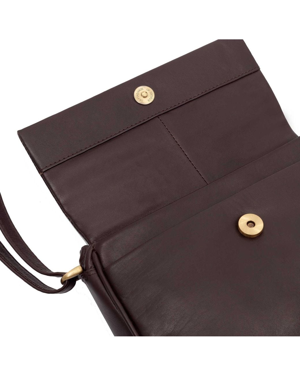 Lloyd Baker Brown Gulmarg Leather Flap-Over Crossbody Bag