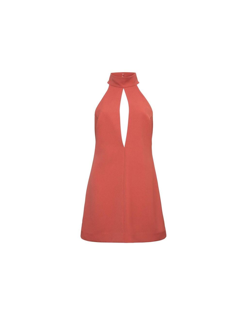 Audrey Vallens Red Blade Halter Dress Bittersweet