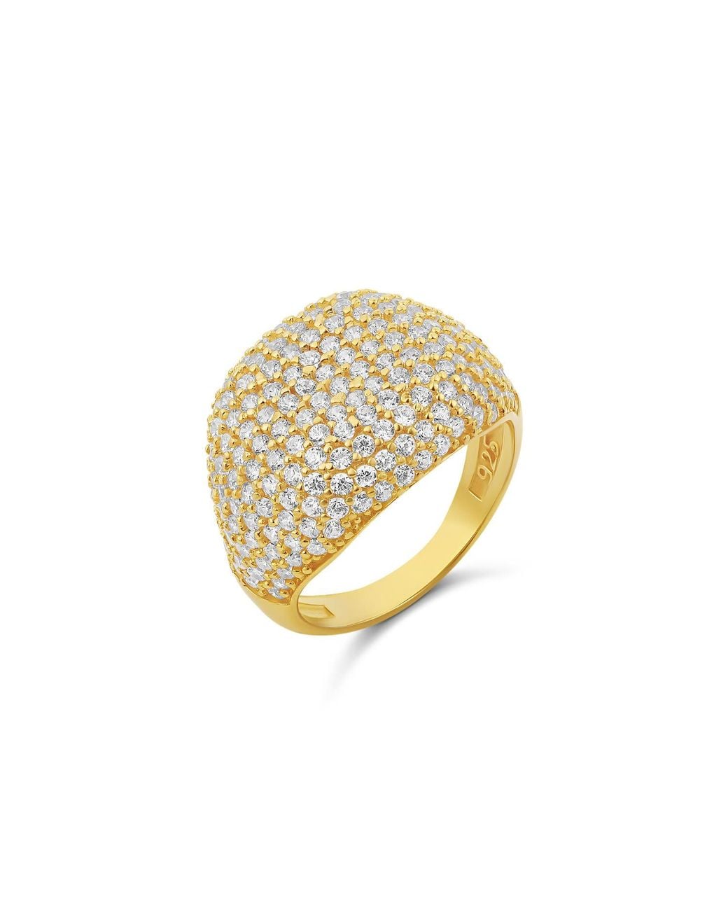 SHYMI Metallic Pave Signet Ring