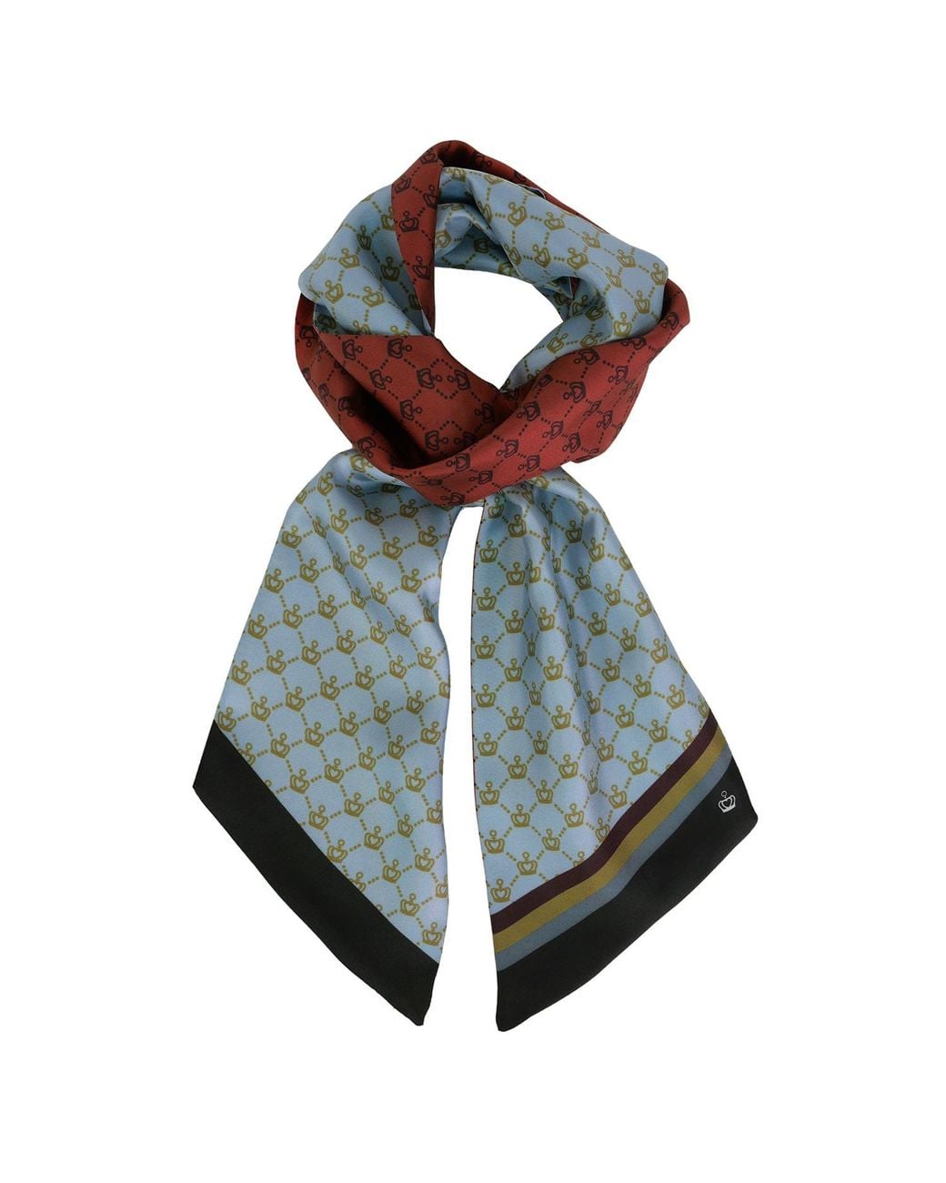 Kueen Blue Silk Scarf